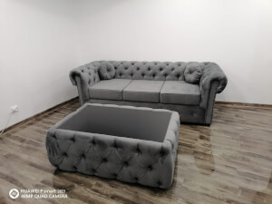Set canapea model CHESTERFIELD cu măsuță - imaginea 20