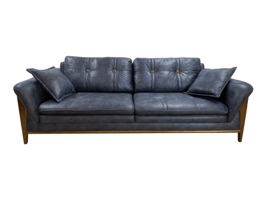 Canapea fixă albastră- model BIANCA