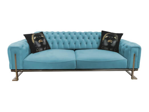 Canapea fixă 3 locuri, blue - model ROLEX
